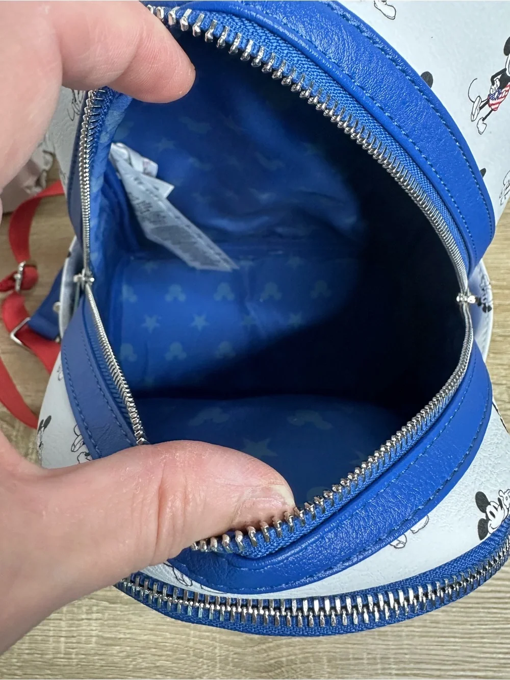 Disney Parks x Loungefly Patriotic Mickey Mouse Mini Backpack Red White Blue